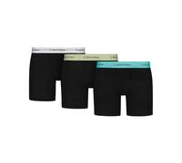 Calvin Klein Icon Lot de 3 boxers pour homme en coton stretch, B - Blanc, Beau Bleu, Feuillage Fun, S