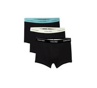 Calvin Klein Icon Lot de 3 caleçons en coton stretch Noir avec bande multicolore, Bracelet noir/multicolore, L