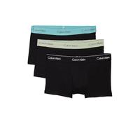 Calvin Klein Icon Lot de 3 caleçons en coton stretch Taille basse Noir avec taille multicolore, Bracelet noir/multicolore, XL