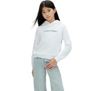 Calvin Klein Inst. Logo Reg. Terry Hoodie Lv1cksjb38 Sweat à Capuche, White (White 11-0601 TCX), 10 Ans Mixte Enfant