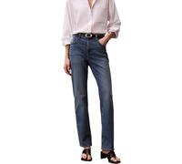 Calvin Klein Jean Droit pour Femme Skyfa LV047F711G - Taille Haute - Bleu - Taille 31W/32L