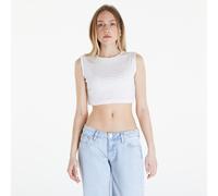 Calvin Klein Jeans Aop Cropped Tank Top Warp Logo White M