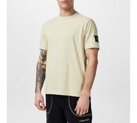 Calvin Klein Jeans T-Shirt Manches Courtes Homme Badge Regular Col Ras-du-Cou, Vert (Green Haze), S