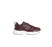 Calvin Klein Jeans Baskets Basses de Tennis rétro pour Homme AUTH SNK YM0YM01103, Rouge (Chocolat amer/Blanc), Pointure 40, Blanc Chocolat amer Rouge, 39 2/3 EU
