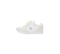Calvin Klein Baskets Runner Femme Laceup Sock Sportives, Blanc (Bright White/Black), 39