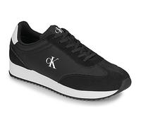 Calvin Klein Jeans Baskets basses 'RETRO RUNNER LACE UP NY-SU' noir / blanc, Taille 44