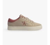 Calvin Klein Jeans Baskets Femme Classic Cupsole Low Lace Up Leather Chaussures, Beige (Eggshell/Dusty Rose), 41