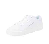 Calvin Klein Jeans Baskets Femme Classic Cupsole Low Lace Up Leather Chaussures, Blanc (Bright White/Plein Air), 41