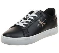 Calvin Klein Jeans Baskets Femme Semelle Cuvette Classic Fluo Contrast Wn Chaussures, Noir (Black/Ancient White), 39