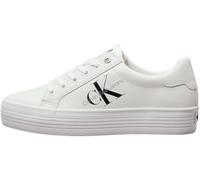 Calvin Klein Baskets Vulcanisées Femme Flatform Laceup Low Compensées, Blanc (Bright White), 41