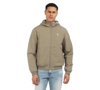 Calvin Klein Jeans Blouson Homme Padded Hooded Mi-Saison, Beige (Brindle), XL
