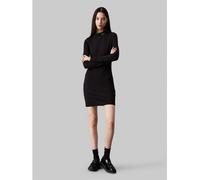 Robe courte femmes Calvin Klein Jeans LOGO ELASTIC MILANO DRESS Noir EU S