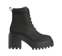 Calvin Klein Jeans - Bottines noires à talon chunky et zip - Femme - Chaussures - Noir - Taille: 38 EU
