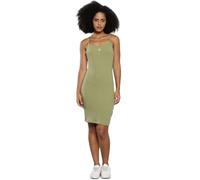 Calvin Klein Jeans Ceinture Femme Rib Dress Cuir, Vert (Dark Juniper), L