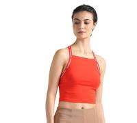 Calvin Klein Jeans Débardeur Femme Court, Rouge (Fiery Red), L