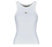Calvin Klein Jeans Debardeur WOVEN LABEL RIB TANK TOP in Blanc EU M