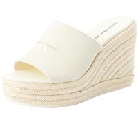 Calvin Klein Jeans Espadrilles Compensées Femme Slide en Canvas, Ecru (Creamy White), 40