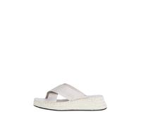 Calvin Klein Jeans Espadrilles Femme avec Talon, Multicolore (Triple Eggshell), 39
