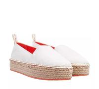 Calvin Klein Jeans Espadrilles Femme Flatform Plateau, Blanc (White), 41