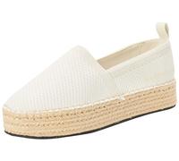 Calvin Klein Jeans Espadrilles Femme Plateforme, Blanc (Creamy White/Bright White), 39