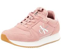 Calvin Klein Jeans Femme Baskets Runner Sock Laceup Chaussures de Sport, Multicolore (Ash Rose/Bright White), 37