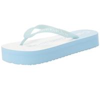 Calvin Klein Jeans Femme Beach Sandal Flatform MONOLOGO YW0YW01617 Tongs, Bleu (Dusk Blue/Bright White), 39 EU