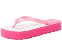 Calvin Klein Jeans Femme Beach Sandal Flatform MONOLOGO YW0YW01617 Tongs, Rose (Fucsia Fedora/Bright White), 42 EU