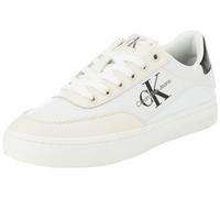 Calvin Klein Jeans Femme Classic Cupsole Low Lace LTH ML YW0YW01296 Baskets à Semelle, Blanc (Bright White/Black), 39 EU