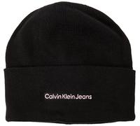 Calvin Klein Jeans Femme INST EMBRO BEANIE K60K612651, Black (Black/Peach Whip), OS