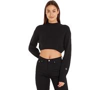 Calvin Klein Jeans Femme Pull Short Lambswool Pull en Maille, Noir (Ck Black), XL
