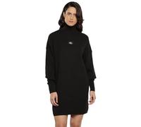 Calvin Klein Jeans Femme Robe-Pull Woven Label Loose Manches Longues, Noir (Ck Black), S
