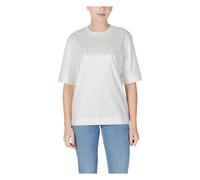 Calvin Klein Jeans, Femme, Tops, Blanc, Taille: 38 FR Oversized Boyfrie T-Shirt