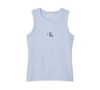 Calvin Klein Jeans, Femme, Tops, Bleu, Taille: 38 FR SL Monogram Rib Tank