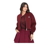 Calvin Klein Oversized Scuba Bomber Jacket Deep Rouge Taille: 2XS | Blousons d'aviateurs Outlet | Femme