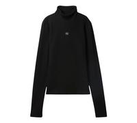 Calvin Klein Jeans - Haut à col roulé en coton côtelé - Femme - Pulls - Noir - Taille: 40 FR