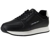 Calvin Klein Jeans Homme Retro Runner Low LTH in Sat YM0YM00863 Baskets de Running, Noir (Black/Bright White), 45.5 EU