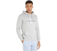 Calvin Klein Jeans Homme Sweat à Capuche Seasonal Monologo Regular avec Capuche, Gris (Lunar Rock), XS