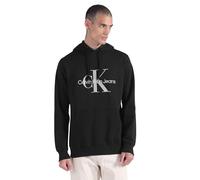 Calvin Klein Jeans Homme Sweat à Capuche Seasonal Monologo Regular avec Capuche, Noir (Ck Black/Porpoise), XL