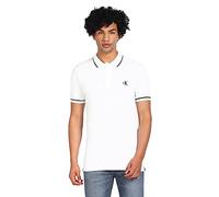 Calvin Klein Polo Manches Courtes Homme, Blanc (Bright White), L