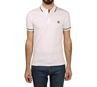 Calvin Klein Jeans Homme Tipping Slim J30j315603 Polos Manches Courtes, Blanc (Bright White), XL EU