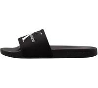 Calvin Klein Jeans Homme Tongs Slide Monogram Co Sandales De Bain, Noir (Black/Bright White), 42