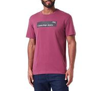 Calvin Klein Jeans Hyper Real Box Logo Tee J30J324018 T-Shirts Manches Courtes, Violet (Amaranth), S Homme