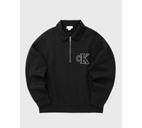 Calvin Klein Jeans LS DBL KNIT RIB LOGO APPLIQUE ZI men Half-Zips black taille: L