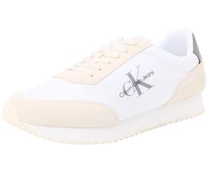 Calvin Klein Jeans Men RETRO RUNNER SU-NY MONO, Bright White/C White/Charcoal Grey, 43 EU