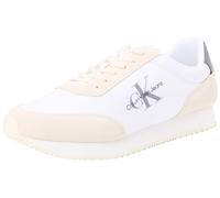 Calvin Klein Jeans Men RETRO RUNNER SU-NY MONO, Bright White/C White/Charcoal Grey, 44 EU
