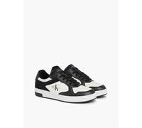 Calvin Klein Jeans Men's Basket Low-Top Trainers Blanc cassé/Noir 11 (46) Male