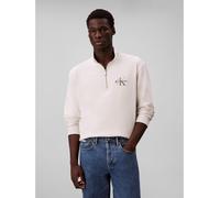 Calvin Klein Jeans Men's Ckj Monogram Quarter-Zip Fleece Chalk 67U S Male