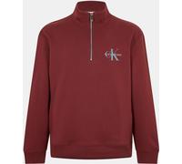 Calvin Klein Jeans Men's Ckj Monogram Quarter-Zip Fleece Mocha Moment M Male