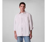 Calvin Klein Jeans Men's Relaxed Chambray Cotton Long Sleeve Oversized Fit Overshirt Craie M Male