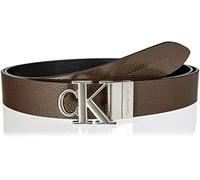 Calvin Klein Jeans Mono Hardware REV Belt 35MM Ceinture, Bitter Brown/Black, 80 Homme